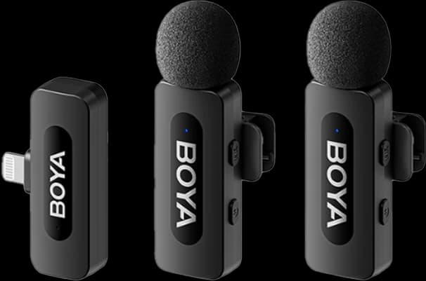 Microphone thu âm không dây Boya BY-V2 V2.0 (Lightning, 2 Mic)