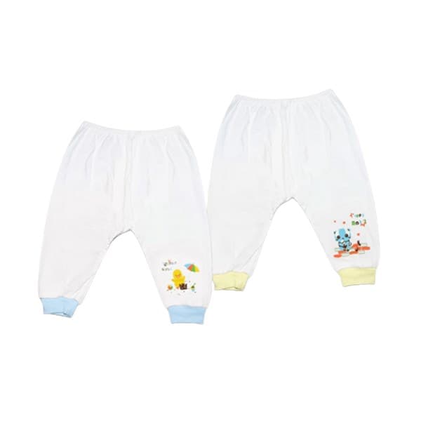 Combo 2 quần dài BabyMommy màu trắng viền vàng - xanh