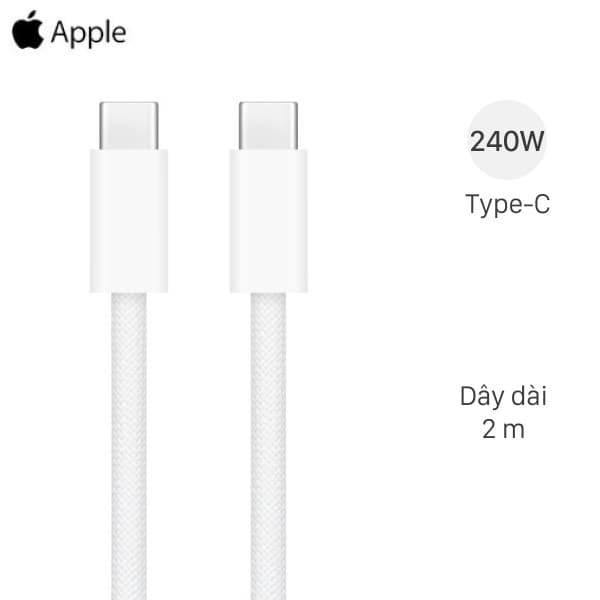 Cáp sạc nhanh và truyền dữ liệu Type-C - Type-C 240W 2m Apple MU2G3