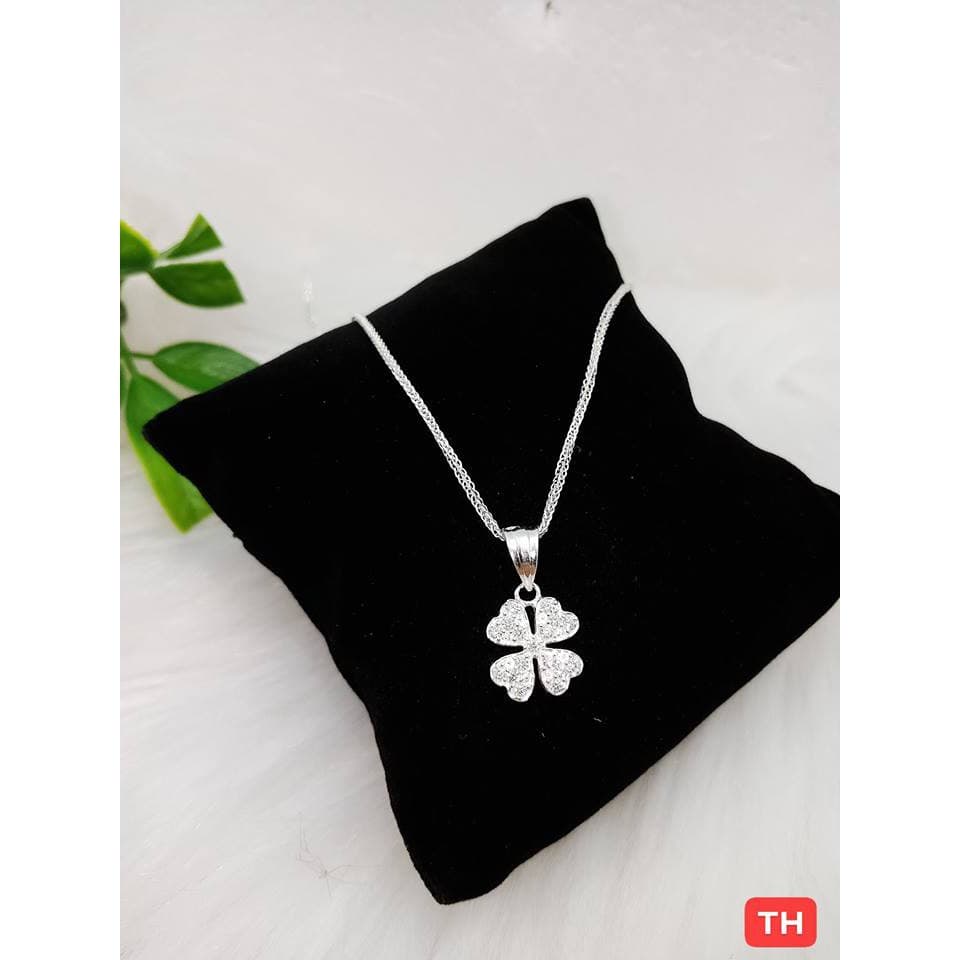 Dây chuyền bạc ta nữ mặt cỏ 4 lá giá xưởng