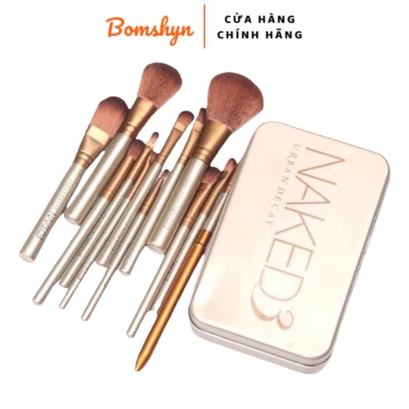 Bộ Cọ Trang Điểm Naked3 Gồm 12 Cây xiêu Sang