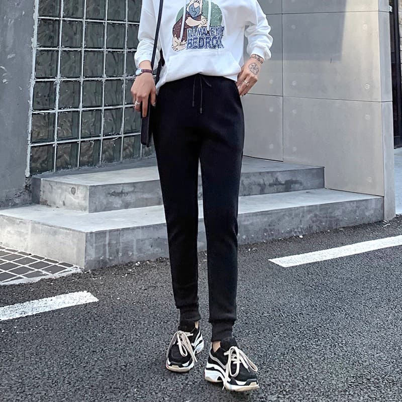 quần jogger nữ len tăm💖FREESHIP💖quần dài nữ thu đông