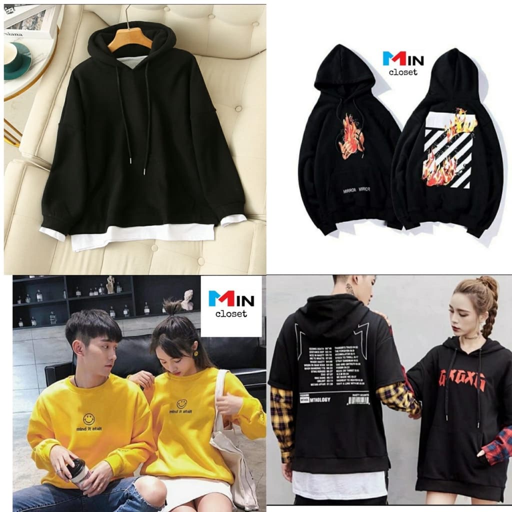 Áo hoodie💥 FREESHIP 50K 💥  Áo nỉ form rộng thụng in hình unisex phong các Ulzzang