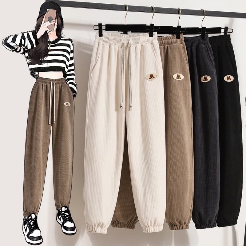 Quần nỉ nữ quần jogger nữ nhiều màu chất nỉ bông ấm áp