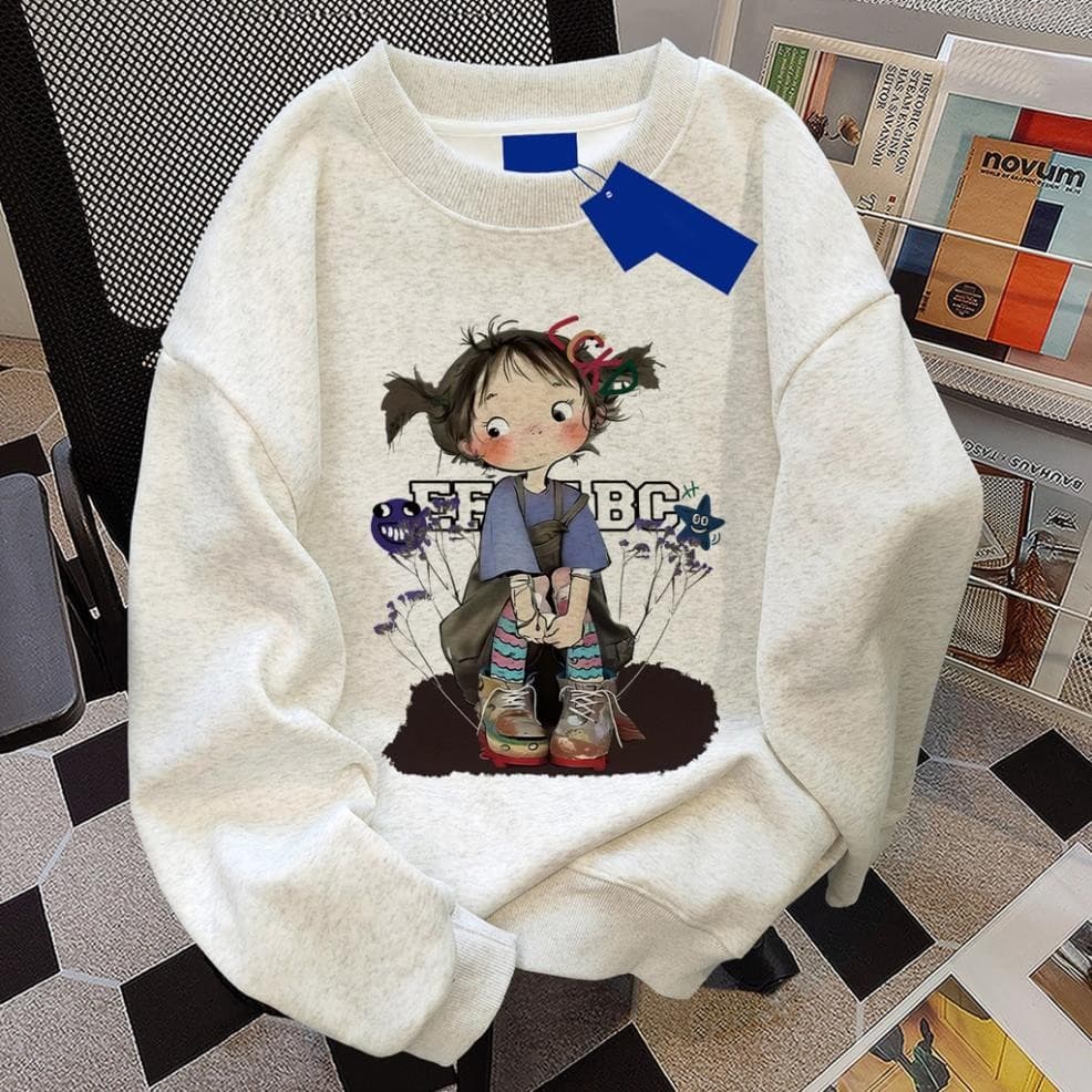 áo sweater nữ form rộng hàn quốc dễ thương hàn quốc CÔ GÁI  áo tay dài nỉ UT
