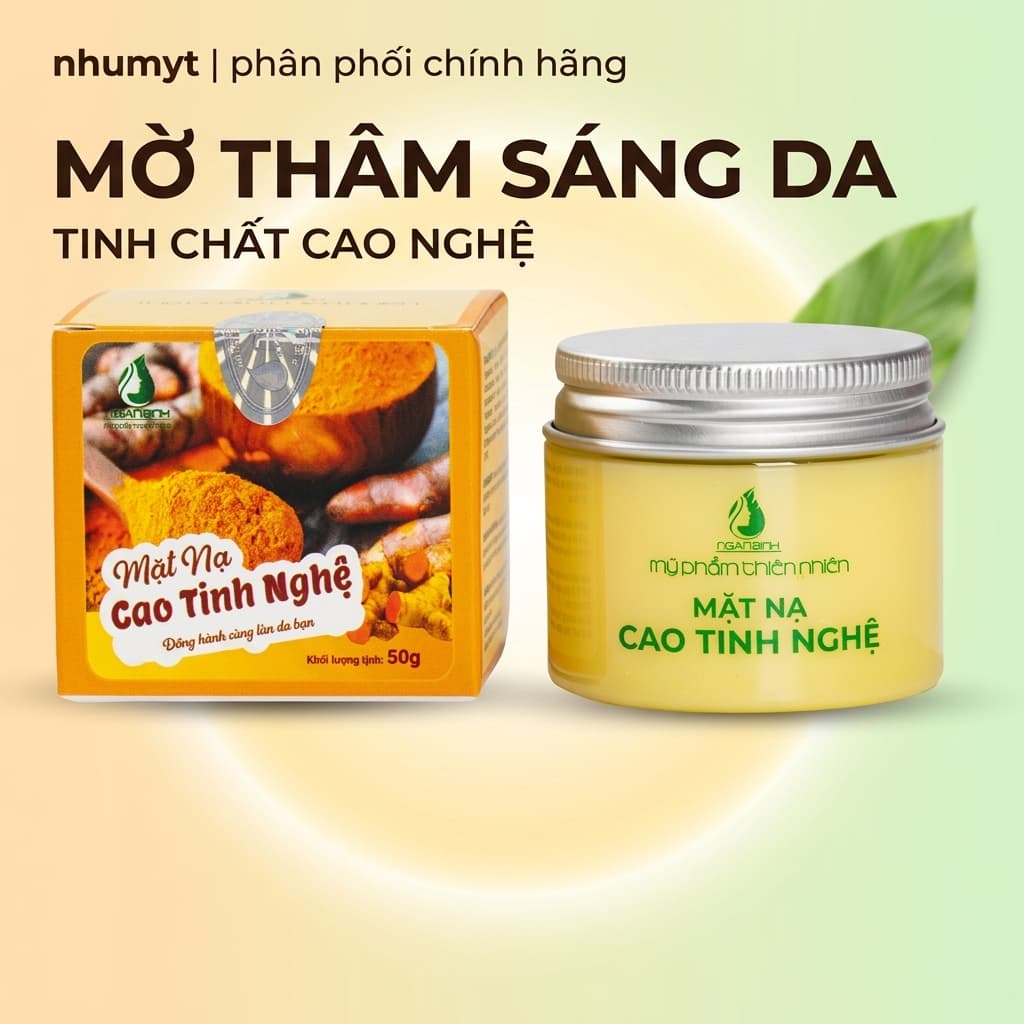 Mặt nạ ngủ CAO TINH NGHỆ, Mặt nạ Cao tinh nghệ - Dưỡng da Trắng hồng, mờ thâm, tàn nhang, se lỗ chân lông