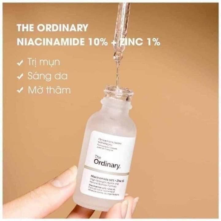 The Ordinary Niacinamide 10% +Zinc 1% tinh chất sẻum giảm mụn làm dịu da thu nhỏ lỗ chân lông