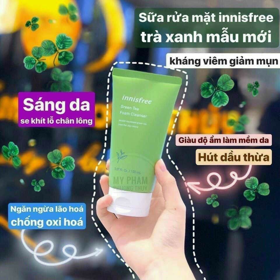 sữa rửa mặt trà xanh innisfree