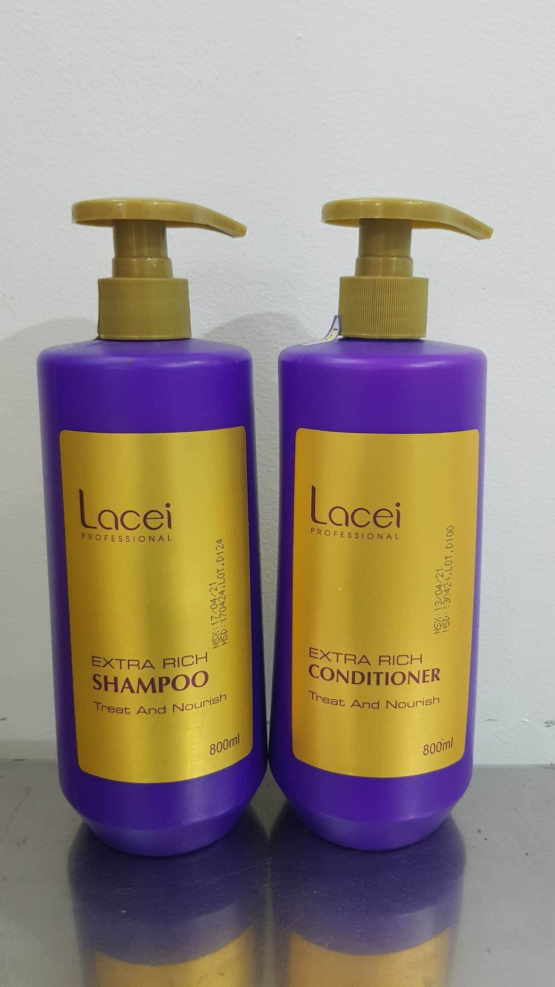 [HCM](dành cho tóc khôsơ)Dầu gội dầu xả LACEI PROFESSIONAL tím  phục hồi hư tổn 800ml