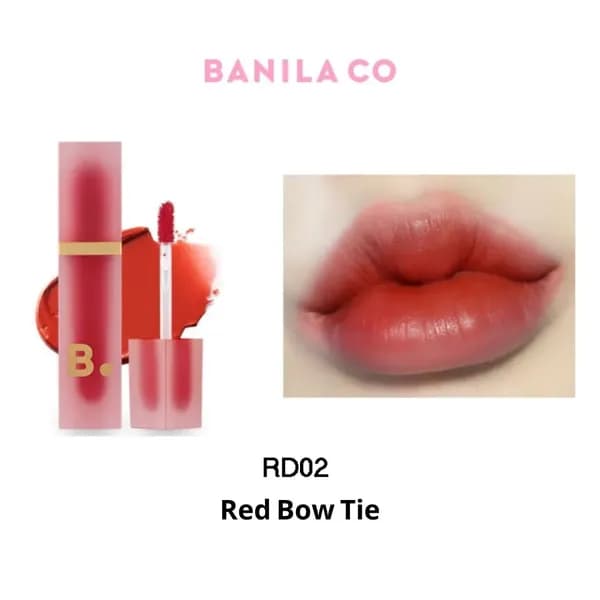 (Gift) Son Kem B.BY BANILA VELVET BLURRED VEIL LIP 4.5g RD02 Red Bow Tie