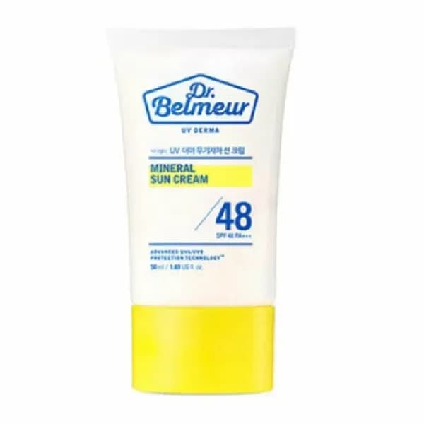 Kem Chống Nắng Vật Lý Màng Khoáng THEFACESHOP DR.BELMEUR MINERAL SUN CREAM SPF48 +++ 50ML [Không đổi trả, HSD từ tháng 07/2022 đến tháng 09/2022]