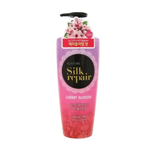 Dầu Gội Dưỡng Tóc Hương Hoa Anh Đào ELASTINE SILK REPAIR CHERRY BLOSSOM SHAMPOO 550ml