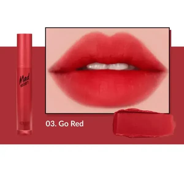 ( Gift ) Son Kem Lì CLIO MAD VELVET TINT 3.8g 13 FABRIC RED