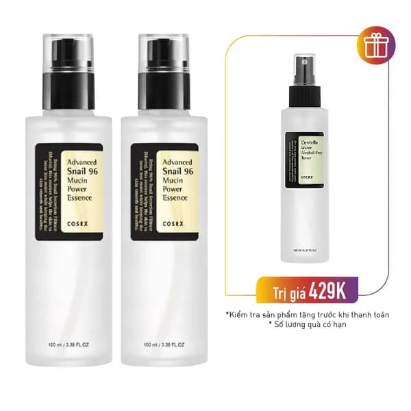 Combo 2 Tinh Chất Dưỡng Da Mặt COSRX ADVANCED SNAIL 96 MUCIN POWER ESSENCE 100ml