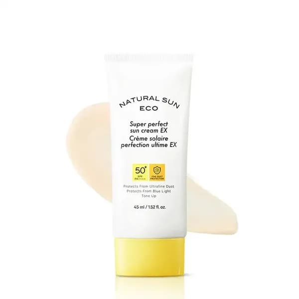 Kem Chống Nắng Chống Bụi Mịn Ánh Sáng Xanh THEFACESHOP NATURAL SUN ECO SUPER PERFECT SUN CREAM EX SPF50+ PA++++