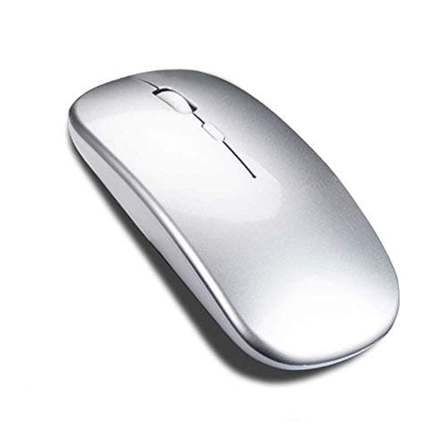 Jennyfly Rechargeable Wireless Mouse with USB Receiver, Wireless Slim 2.4 GHz Mouse 3 Adjustable DPI Level Energy-Saving Silent Click Mice with Nan...