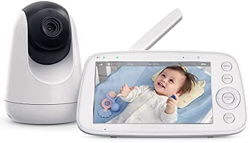 Baby Monitor, 5" 720P Video Baby Monitor with Pan-Tilt-Zoom Camera, Audio and Visual Monitoring, Infrared Night Vision and Thermal Monitor，2-Wa...