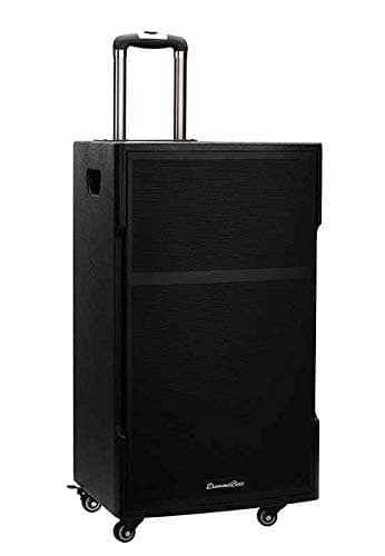 DiamondBoxx Large Portable Bluetooth Speaker, Works as Guitar Amp, DJ Speakers, PA System, or Karaoke Machine, Includes 2 Wireless Microphones & Re...