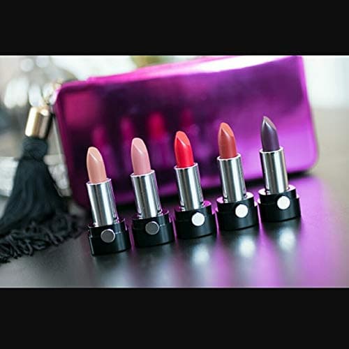 Marc Jacobs Up All Night 6 Piece Lipstick Lip Creme Collection plus Pink Clutch Purse