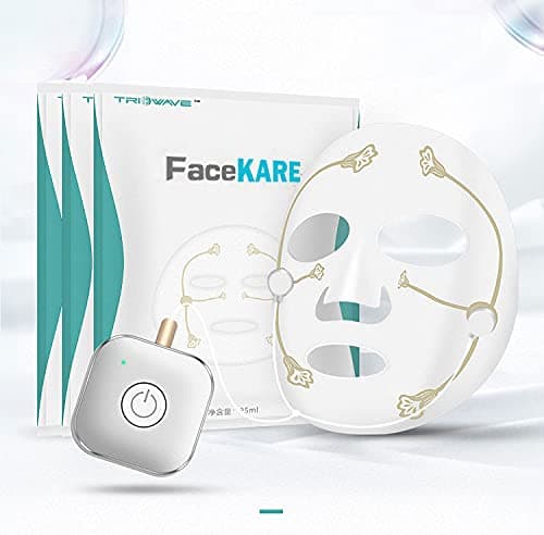 FaceKARE Microcurrent Galvanic High Frequency; Rebuild Face Contour for Young Looking; Show Difference in 7 Days; One Device and 5 Silver-ion Masks
