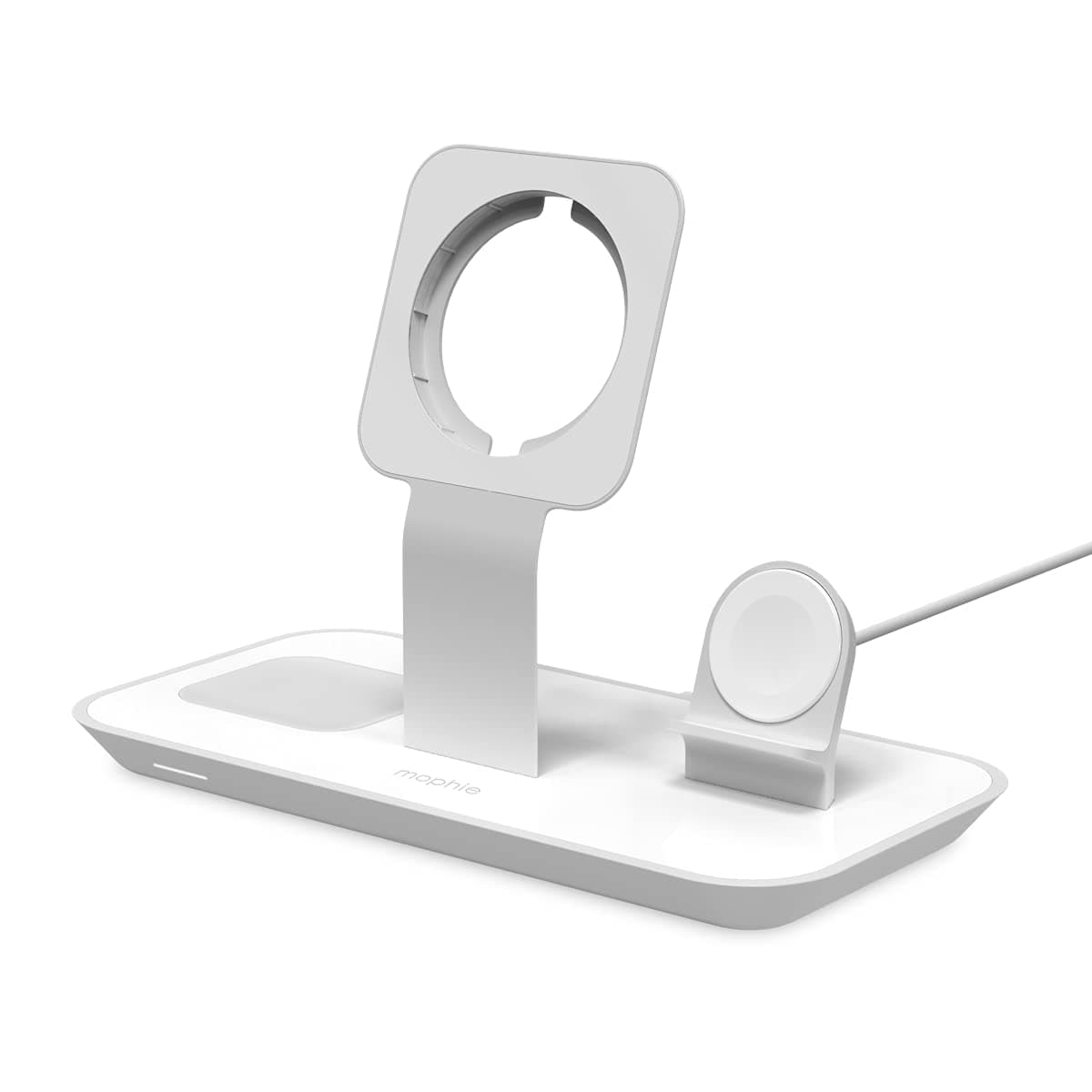 mophie 3-in-1 Magsafe Wireless Charging Stand for Apple iPhone, AirPods/AirPods Pro & Watch, 15W Super-Fast Charging, Stylish Gloss Finish - White ...