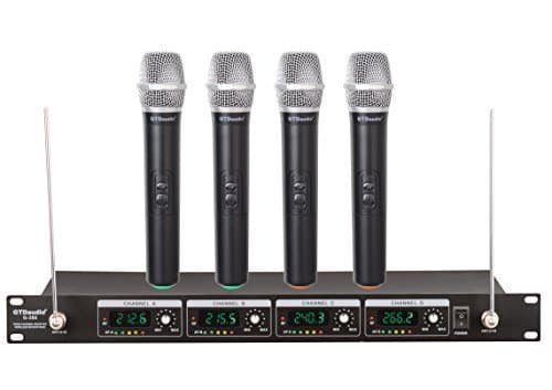 GTD Audio G-380H VHF Wireless Microphone System with 4 Hand held mics