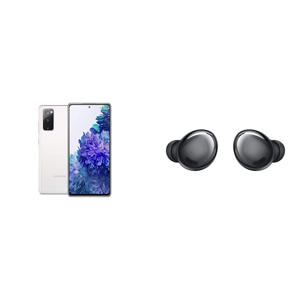 SAMSUNG Galaxy S20 FE 5G Factory Unlocked Android Cell Phone 128GB, Cloud White with SAMSUNG Galaxy Buds Pro, Bluetooth Earbuds(US Version)