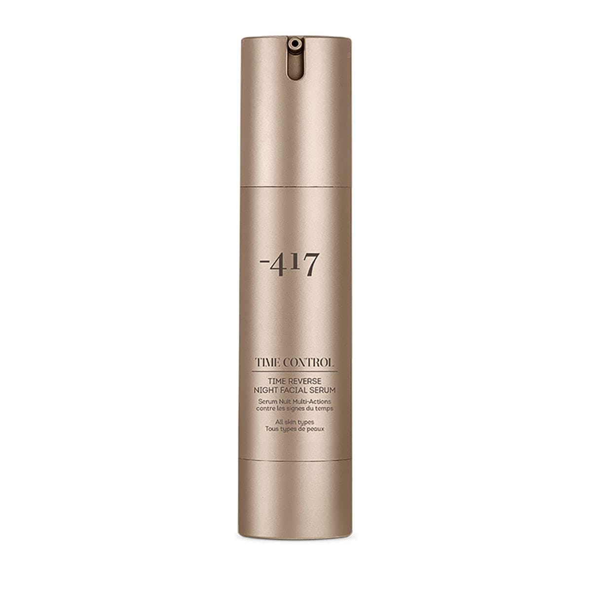 -417 Dead Sea Cosmetics Time Reverse Night Facial Serum 1.7 oz. - Multi Action Anti Aging Vegan Serum -Fights Wrinkles & Nourish your skin Infused ...