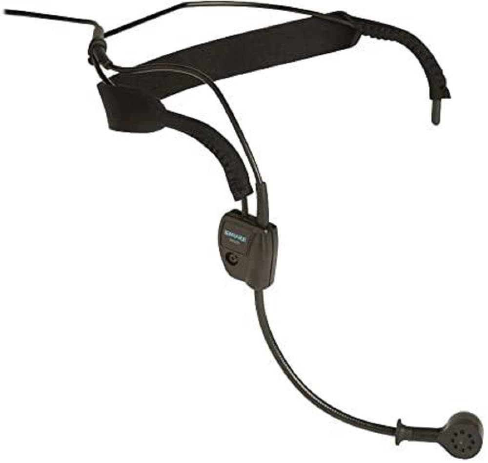 Shure WH20XLR Dynamic Headset Microphone - (Wired) Includes 3-pin Male XLR Connector with Detachable Belt Clip, Black