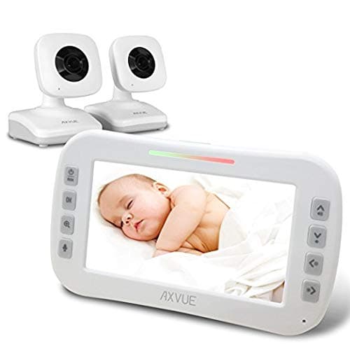 Video Baby Monitor, Comfortable Slim Design Handheld Enclosure, 4.3" Screen Monitor & 2 Camera, Range up to 1000ft, 12 Hour Battery Life, 2-Way...
