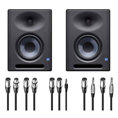 PreSonus Eris E5 XT Two-Way Active 5' Studio Monitoring Speakers with Audio Cables for Recording Studio, DJ, Gaming, Computer Audio, Streaming,...