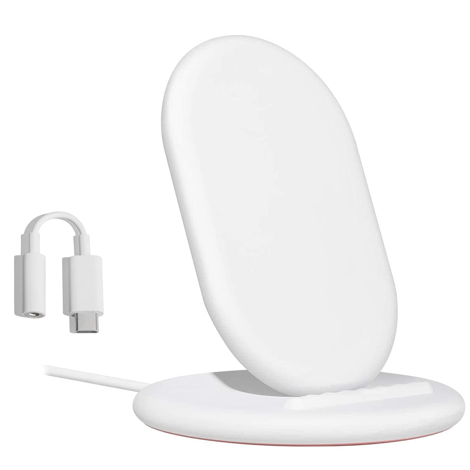 Google Pixel Fast Wireless Charger - Pixel Stand for Pixel 5, Pixel 4, Pixel 4XL, Pixel 3 and Pixel 3XL w/Google USB Type C to 3.5mm Headphone Adapter