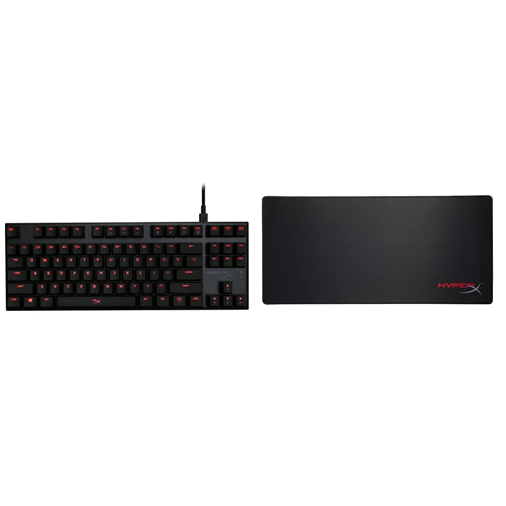 HyperX Alloy FPS Pro - Tenkeyless Mechanical Gaming Keyboard - 87-Key, Ultra-Compact Form Factor - Linear & Quiet - Cherry MX Red - Red LED Backlit...