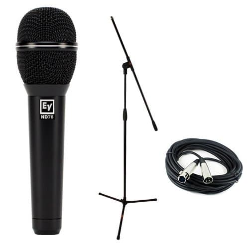 Electro-Voice ND76 Dynamic Cardioid Vocal Microphone with Microphone Essentials Accessories Kit