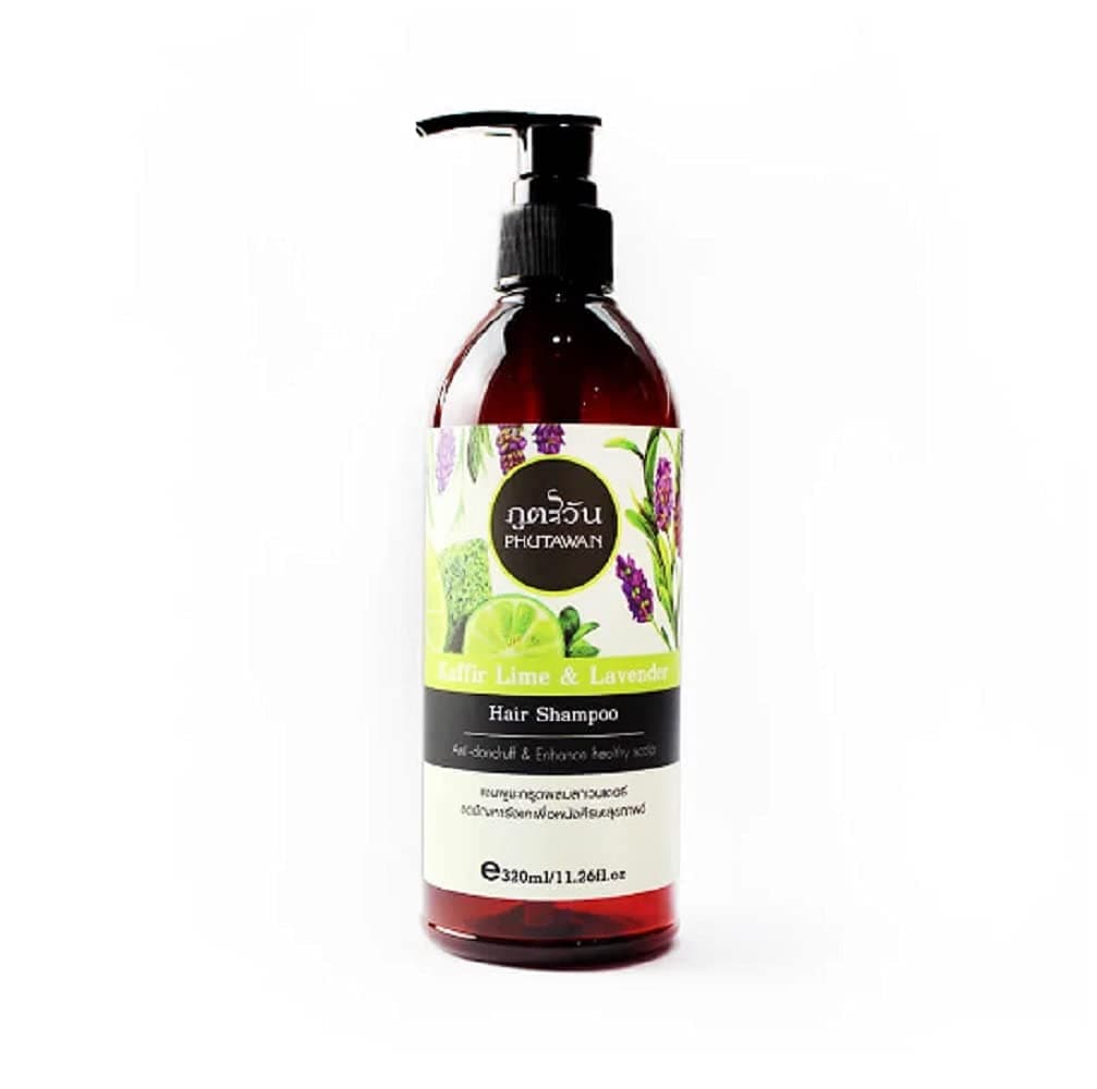 Kaffir Lime & Lavender Thai Herbal 100% Organic Hair Shampoo Anti Scalp Dandruff Silicone SLS SLES Paraben Free 320ml by 24/7 store