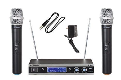 GTD Audio V-28H VHF Wireless Microphone System with 2 Hand held mics