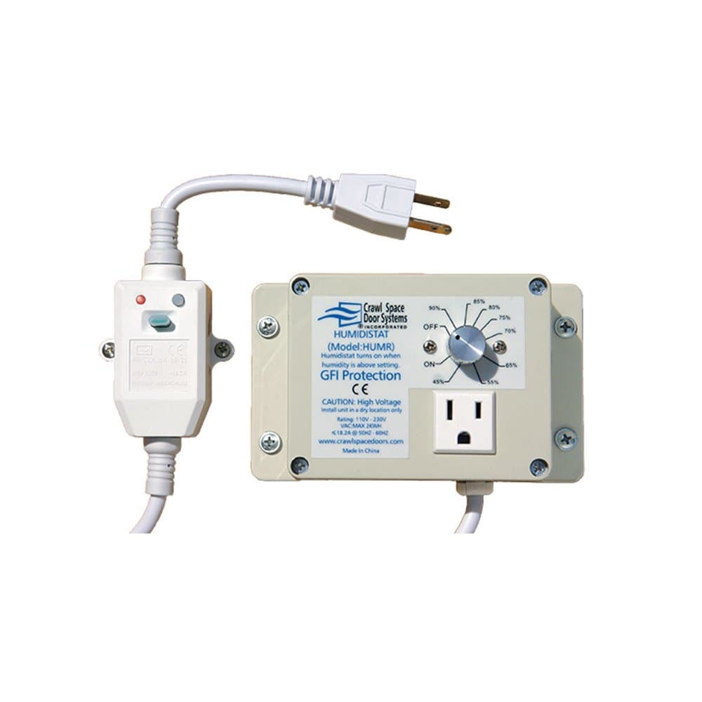 Crawlspace Humidistat Controller System - Gauge and Monitor Humidity and Control Ventilation Fans in Home Basements, Crawl Spaces and Garages