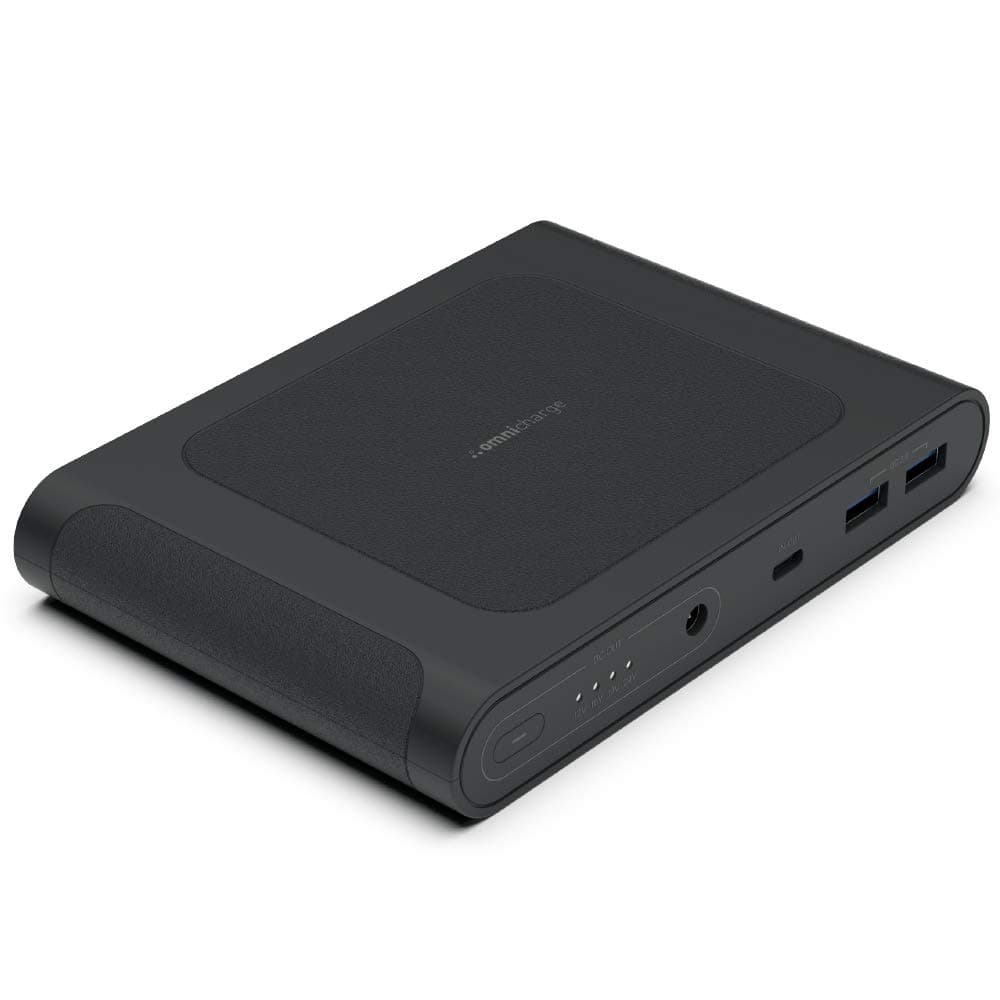 Omni Mobile 25600mah DC/USB-C PD/USB-A/Wireless Power Bank | Battery Backup for Laptops:MacBook/iPad/Dell XPS/Surface | Smart Devices:Nintendo Swit...