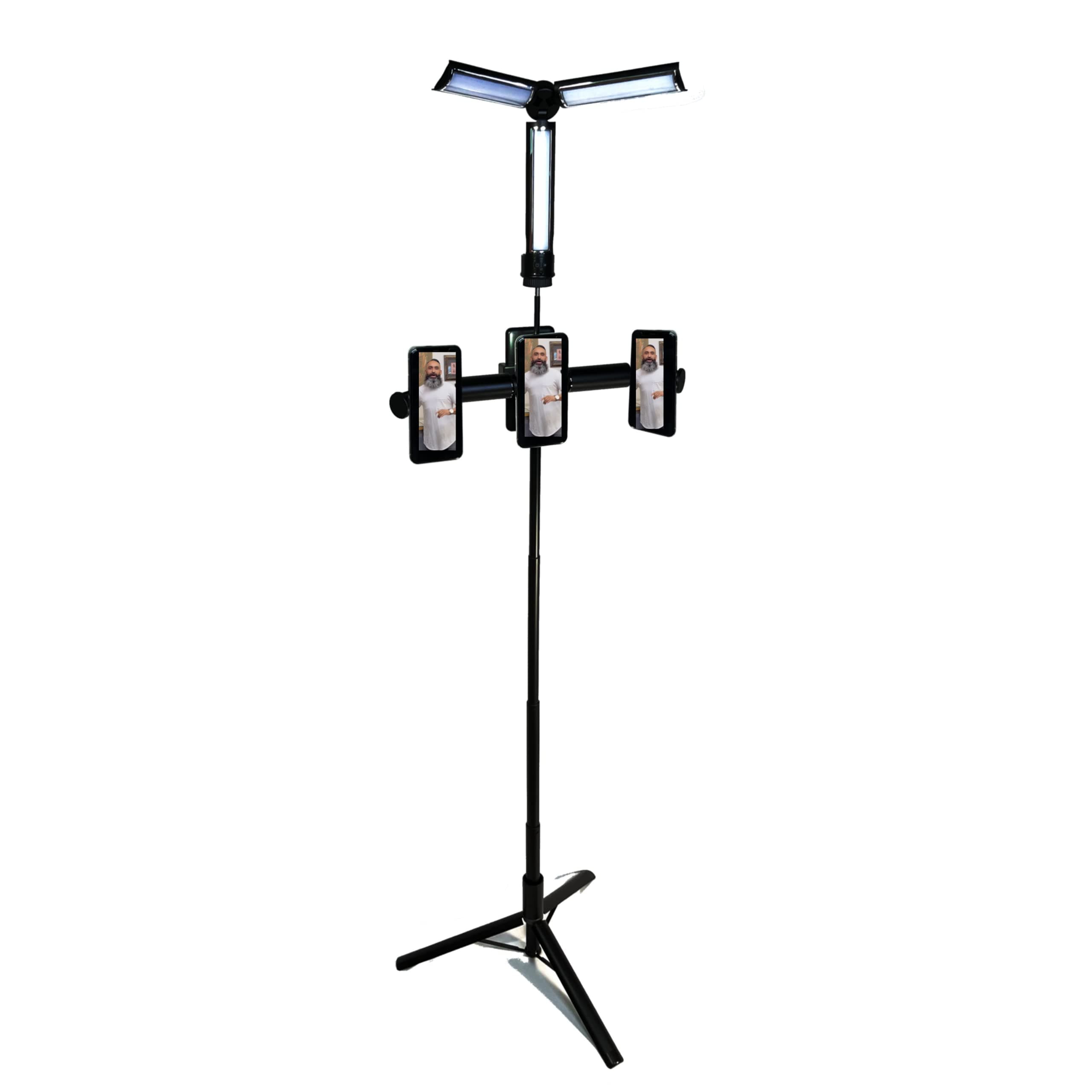 Fabulight Travel LED Portable/CordlessSelfie Light Kit with Tripod Stand Phone Holder for Live Stream/Makeup/Tattoo/Photography/Vlog/Self-Portraits...