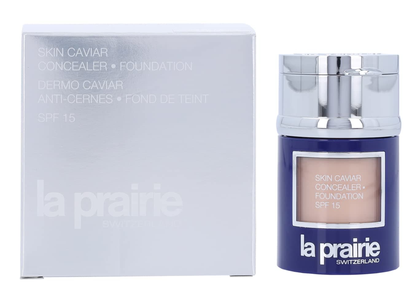 Skin Caviar Concealer Foundation SPF15 New Packaging by La Prairie Foundation Concealer 2g -Shade: Creme Peche 30ml