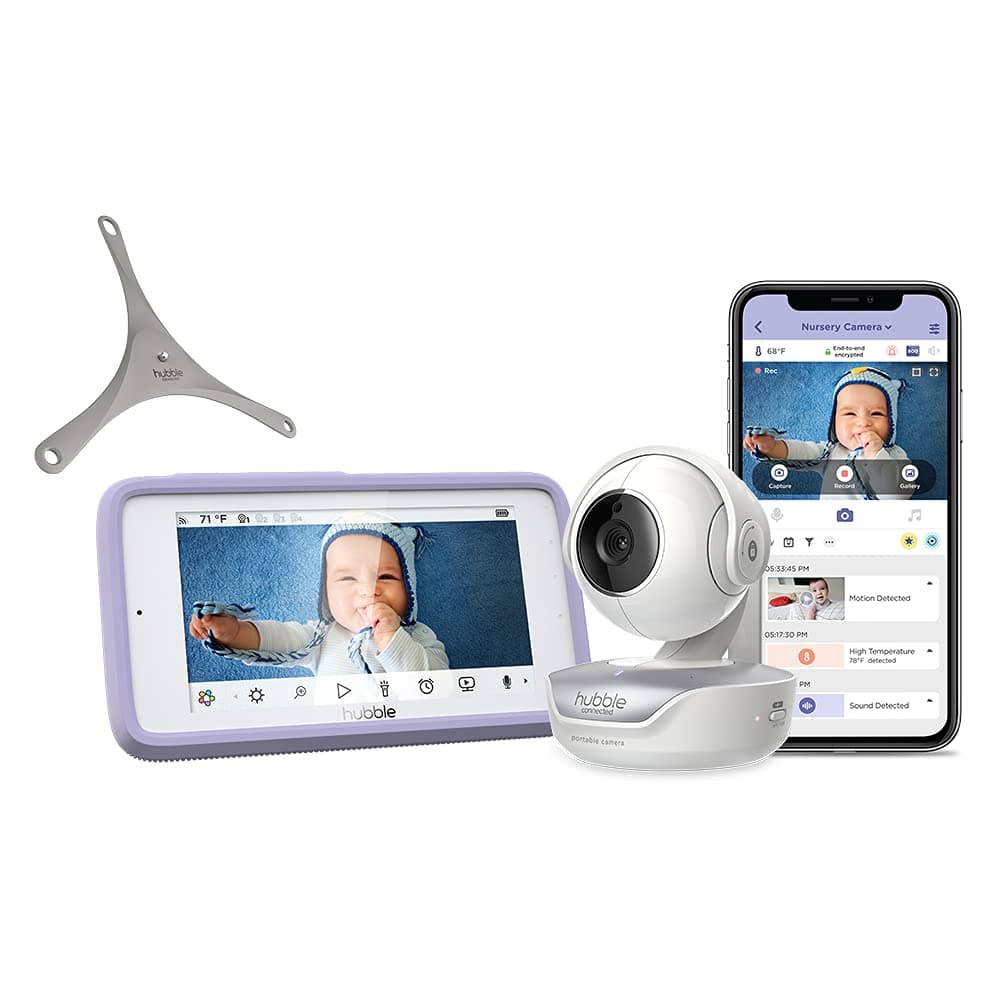 Hubble Connected Nursery Pal Connect Touch - 5" HD Touch Screen Display and Wi-Fi Smart Video Baby Monitor, Remote Pan/Tilt/Zoom - Portable Wir...