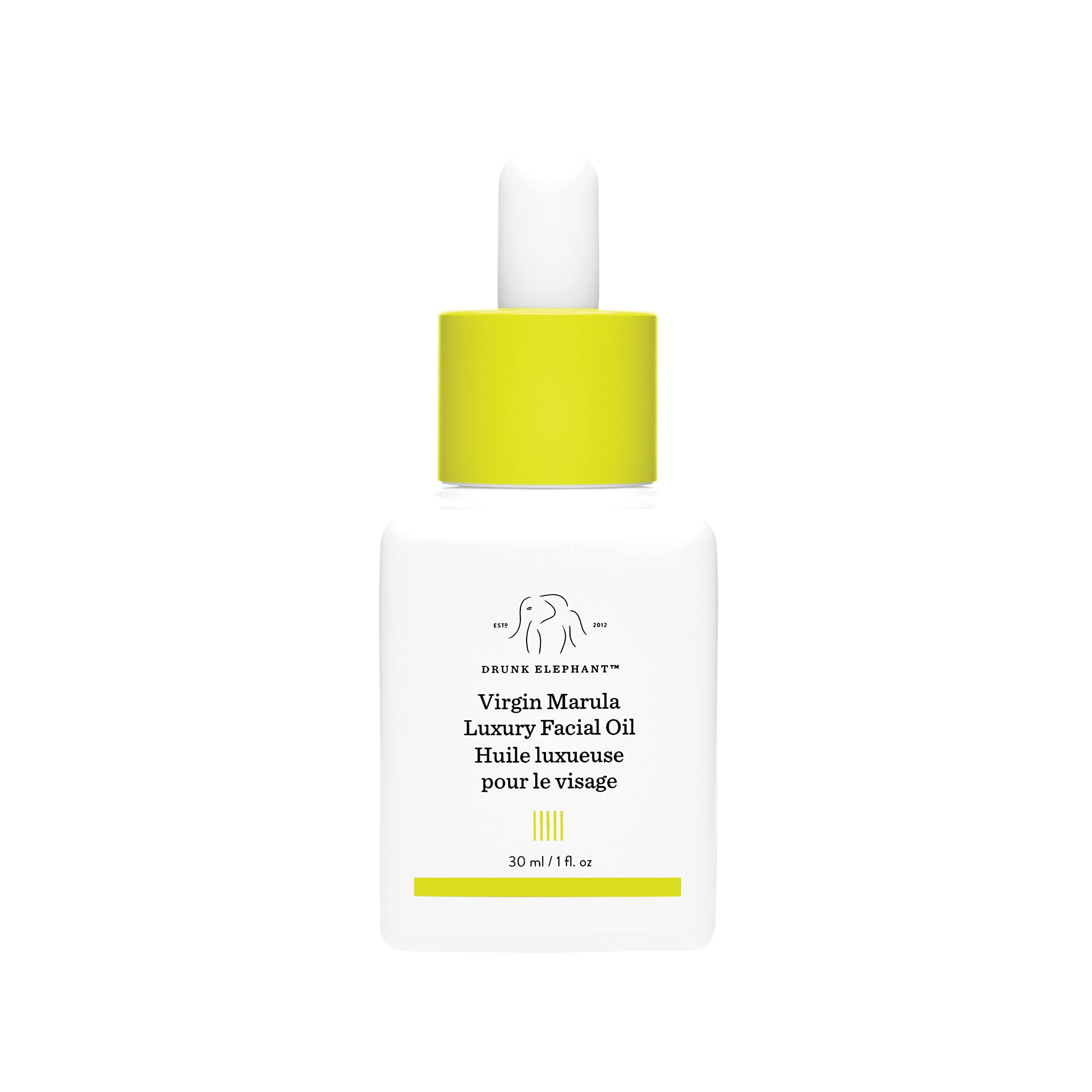 Drunk Elephant Virgin Marula Luxury Facial Oil - Gluten-Free and Vegan Anti-Aging Skin Care and Face Moisturizer (30 ml/1 Fl Oz)
