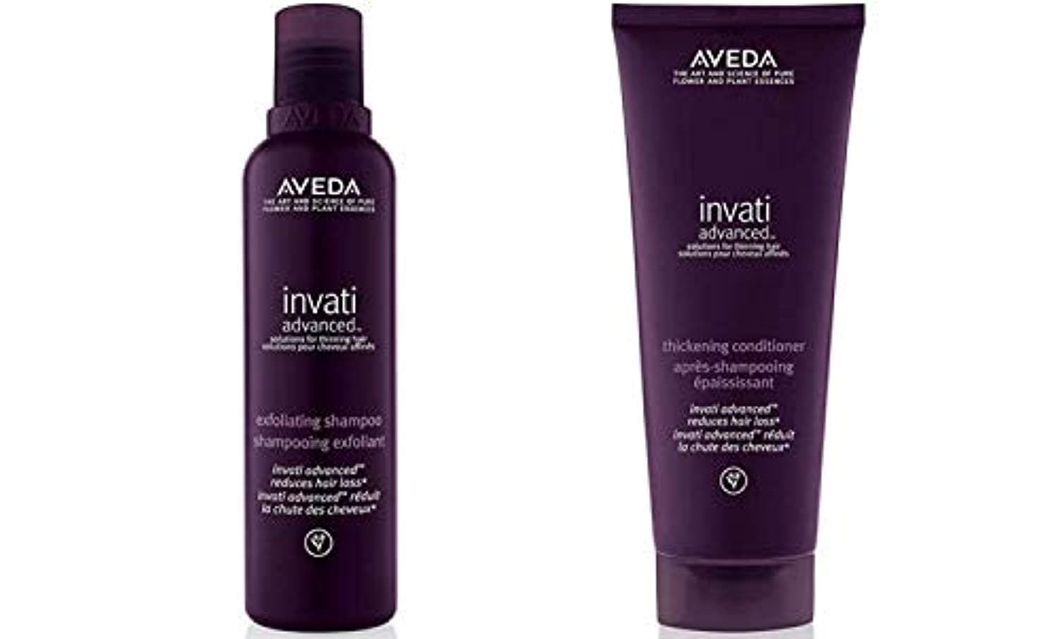 AVEDA INVATI ADVANCED EXFOLIATING SHAMPOO 200ml & INVATI ADVANCED THICKENING CONDITIONER 200ML