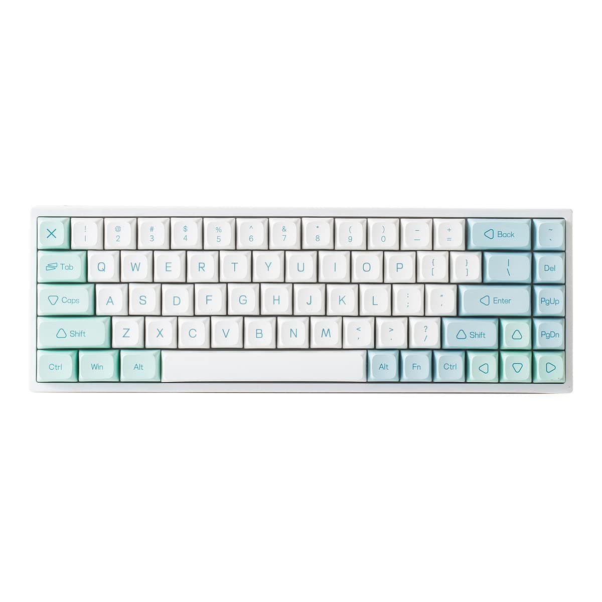 YUNZII KC68 Hot Swappable Mechanical Keyboard 68-Key Gaming Keyboard, RGB Backlit for Mac/Win/Gamers (Gateron Brown Switch, Mint)