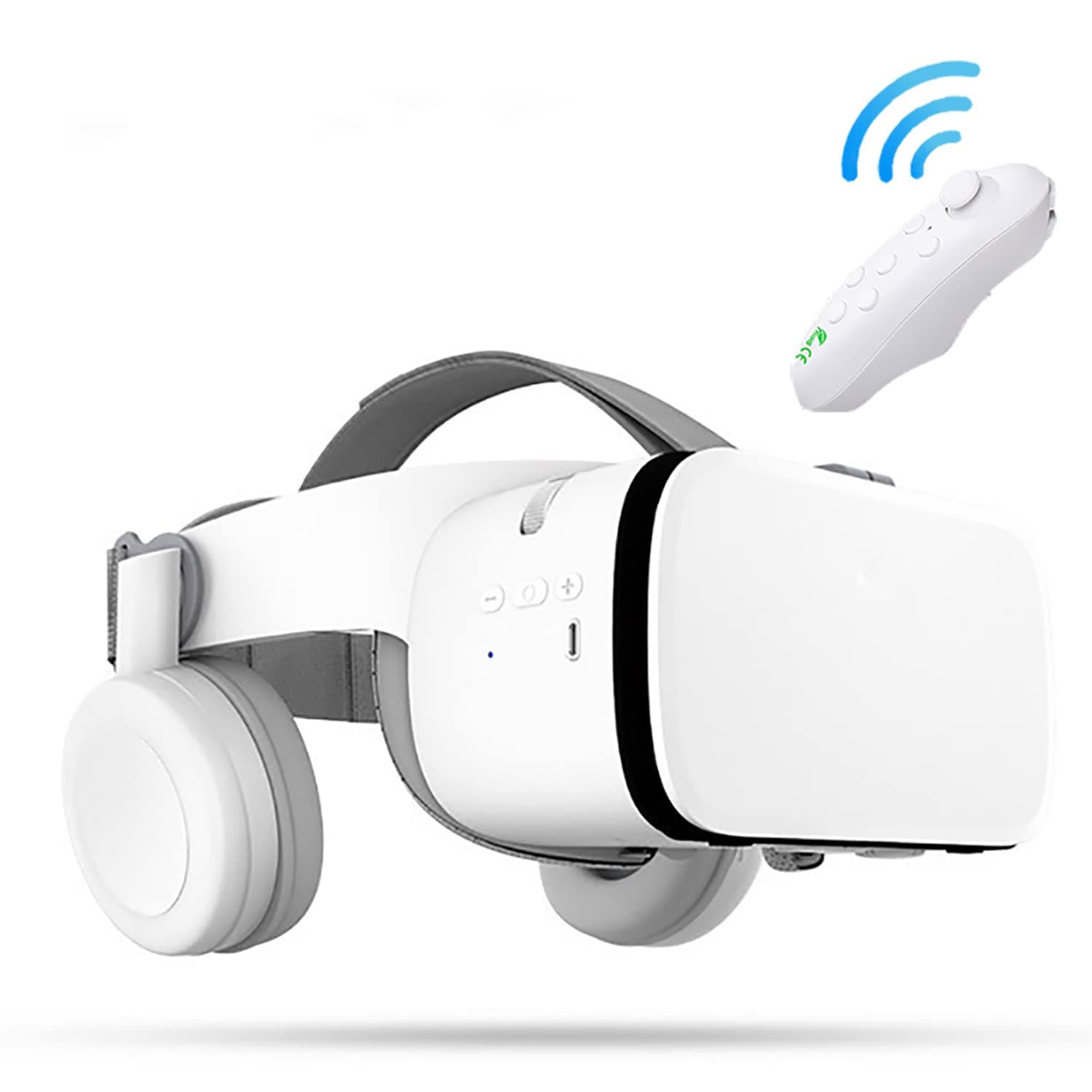 3D VR Virtual Reality Headset, Bluetooth Wireless VR Headset Compatible with 4.7-6.3" iPhone iOS/Android, VR viewer for IMAX Movies and Card Ga...