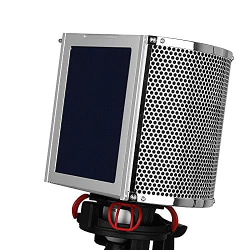 ofxhkyv Professional Studio Microphone Isolation Shield, Mic Pop Filter with Aluminium Panel and Sound-Absorbing Sponge to Filter Vocal Suitable fo...