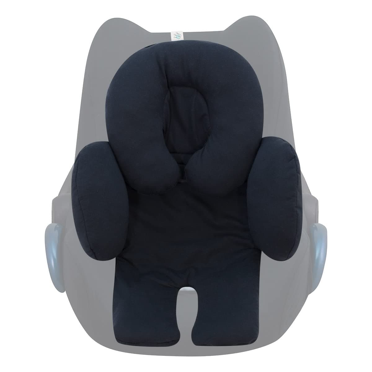 JANABEBE Reducer Cushion Infant Head & Baby Body Support Antiallergic 100% Cotton (Head, Body and Back Support, Black Series) 3 Parts
