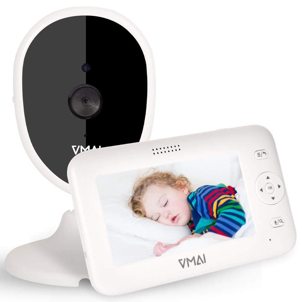 Video Baby Monitor, 4.3’’ Baby Monitor with Camera, Infrared Night Vision, Talk Way Audio, VOX Mode, Room Temperature, 5 Lullabies, Zoom, 1800mAh H...