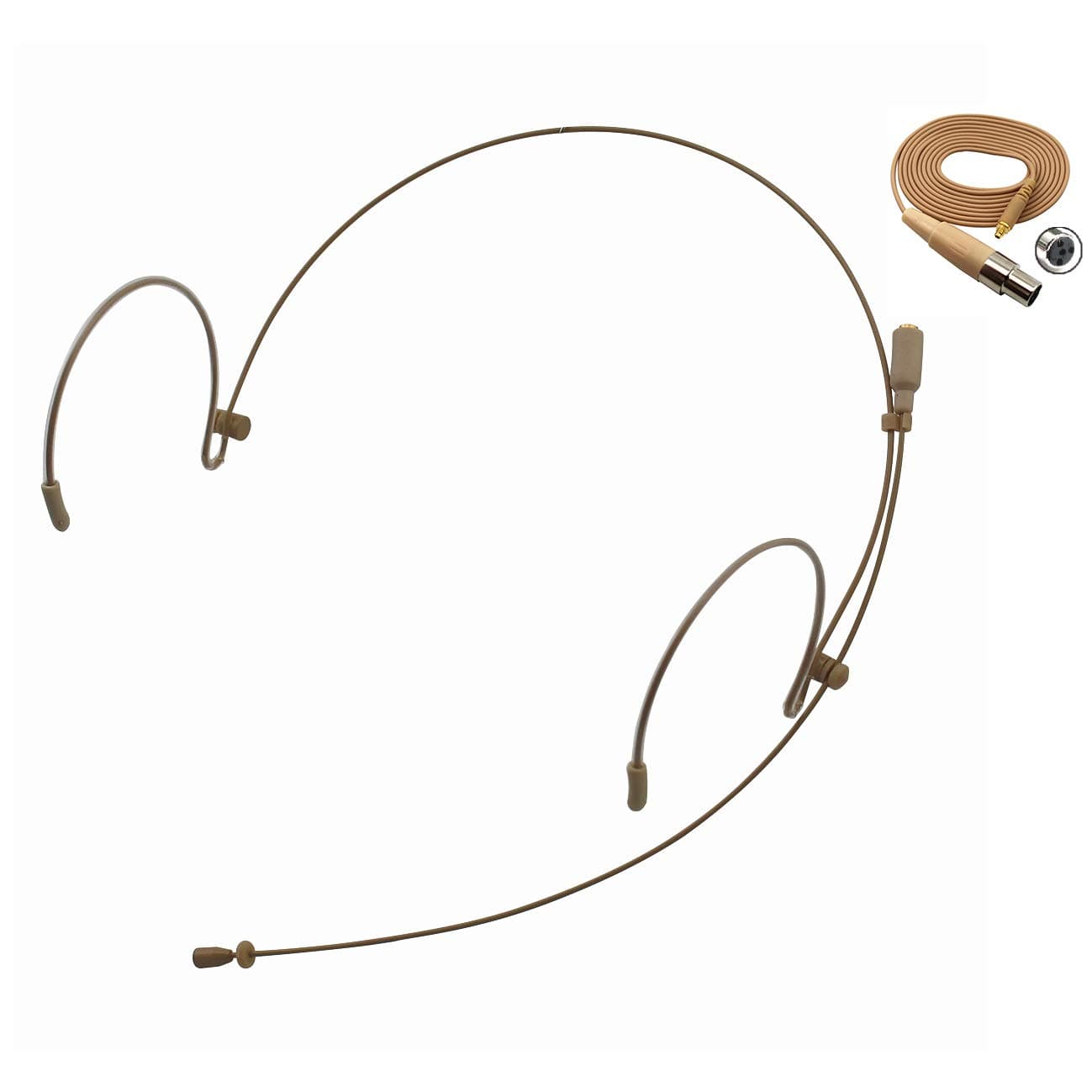 Pro Earhook Headset Headworn Microphone JK MIC-J 071S Compatible with Shure Wireless System - Mini XLR TA4F Detachable Cable