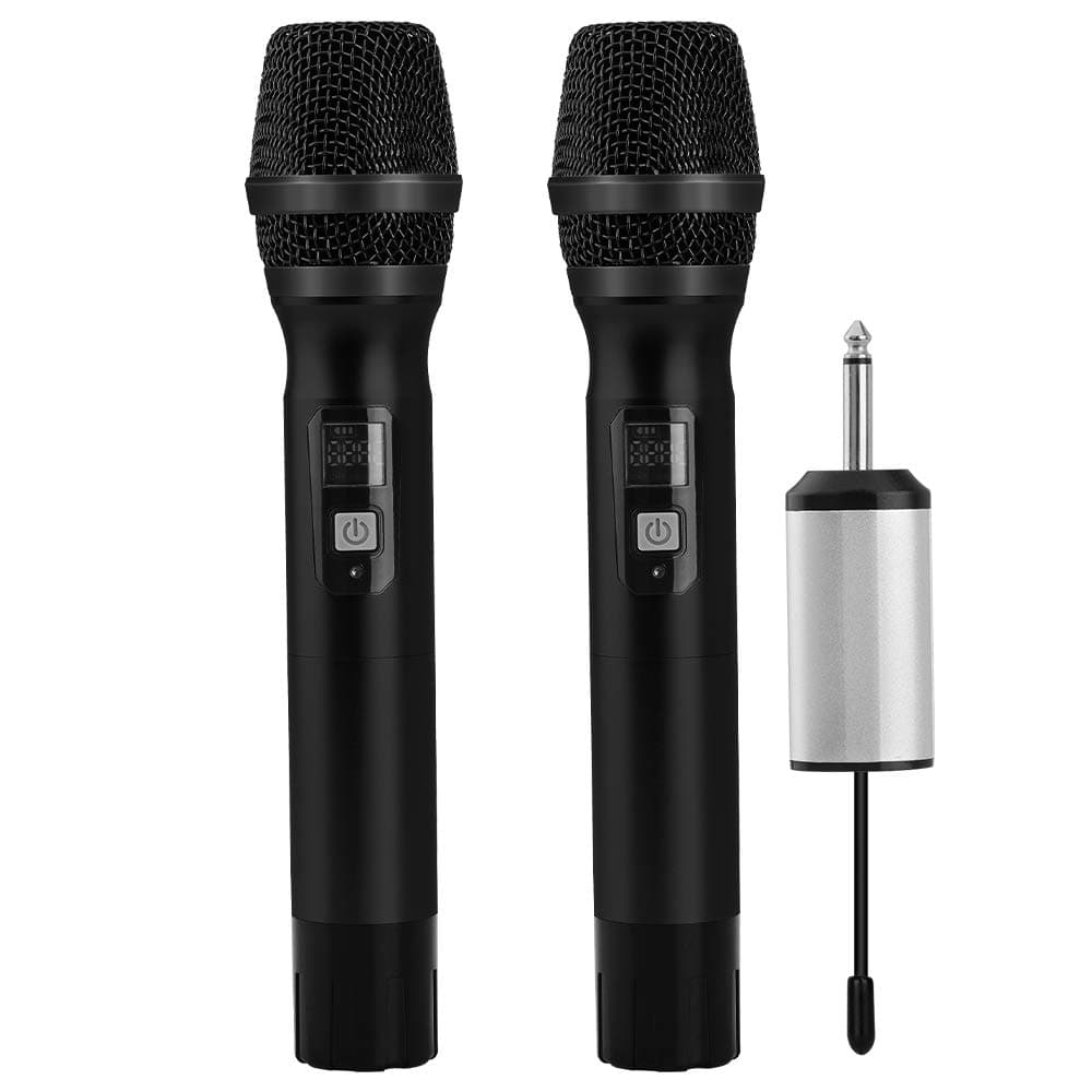 Wireless Microphone,Ankuka Handheld Dynamic Microphone Wireless mic System for Karaoke Nights and House Parties to Have Fun Over The Mixer,PA System